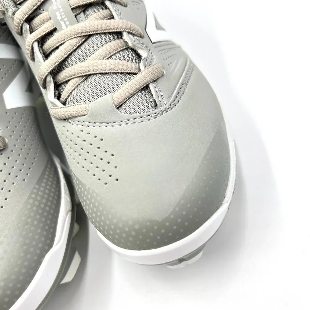 NEW BALANCE Womens Size 5 4040V1‎ Gray White Low Cut Softball Cleats Shoes
